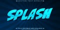 Splash editable text effect, editable water and comic text style Royalty Free Stock Photo