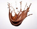 Splash effect of chocolate milk highspeed photographer. Generative AI Illustration Royalty Free Stock Photo