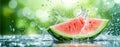 Splash effect fresh fruit, Splash Effect Fresh Fruit With Watermelon , AI Generated Royalty Free Stock Photo