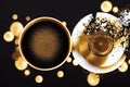 Illustrative background of a splash explosion in coffee Royalty Free Stock Photo