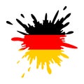 Splash with Germany flag. Germany vector splash flag. Can be used in cover design, website background or advertising. Alemania,