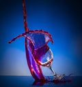 Splash glass red wine Royalty Free Stock Photo