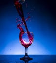 Splash glass red wine Royalty Free Stock Photo