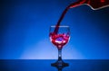 Splash glass red wine Royalty Free Stock Photo