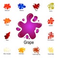 splash of grape juice icon. Detailed set of color splash. Premium graphic design. One of the collection icons for websites, web Royalty Free Stock Photo