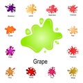 splash of grape juice icon. Detailed set of color splash. Premium graphic design. One of the collection icons for websites, web Royalty Free Stock Photo