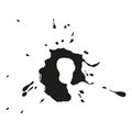 Splash. Ink splatter or spot. Paint splat isolated on white background. Vector illustration Royalty Free Stock Photo