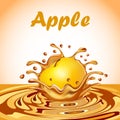 Splash of juice from a falling apple