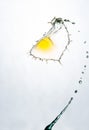 Splash like a fried egg Royalty Free Stock Photo