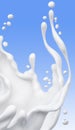 Splash of milk abstract background, 3d rendering