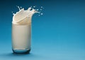 Splash of milk from the glass Royalty Free Stock Photo