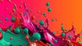 A splash of paint with a mix of red, green, and blue colors Royalty Free Stock Photo