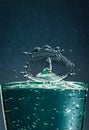 Splash photography with colourless water Royalty Free Stock Photo