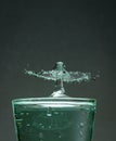 Splash photography with colourless water Royalty Free Stock Photo