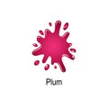 splash of plum juice icon. Element of colored splash illustration. Premium quality graphic design icon. Signs and symbols collecti