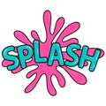 Splash! pop art comic book text, Comic Sound Effect splash Royalty Free Stock Photo