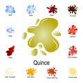 splash of quince juice icon. Detailed set of color splash. Premium graphic design. One of the collection icons for websites, web Royalty Free Stock Photo