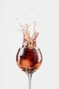 Splash red wine glass. High quality and resolution beautiful photo concept Royalty Free Stock Photo