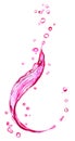 Splash of red wine over white background, abstract 3d rendering Royalty Free Stock Photo