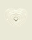 Splash ripple of liquid white milk cream yogurt in form of heart shape. Royalty Free Stock Photo