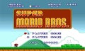 Splash Screen of 16-bit Super Mario Bros classic video game, pixel design vector illustration. Super Mario Bros is a platform