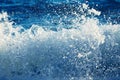 Splash of the sea wave with foam close up. Abstract sea wave background Royalty Free Stock Photo