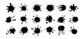 Splash shape collection ink paint blob vector