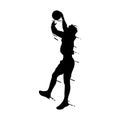 Splash silhouette street basketball vector