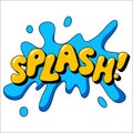 Splash sound effect illustration Royalty Free Stock Photo