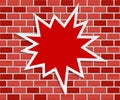 Splash star on brick wall