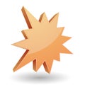 Splash starburst 3d icon