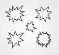 Splash star starburst icon