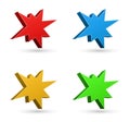 Splash starburst icon 3d