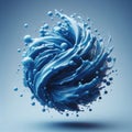 Splash and swirl with a dynamic action