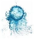 Splash water ball isolated Royalty Free Stock Photo