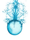 Splash water ball isolated Royalty Free Stock Photo