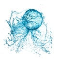 Splash water ball isolated Royalty Free Stock Photo