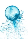 Splash water ball isolated Royalty Free Stock Photo