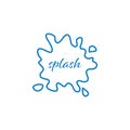 Splash water blue graphic design template vector Royalty Free Stock Photo