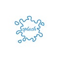 Splash water blue graphic design template vector Royalty Free Stock Photo