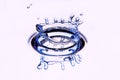 Splash water forms a water-crown. Royalty Free Stock Photo