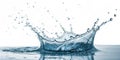 Splash in the water isolated on white background Royalty Free Stock Photo