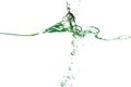 Splash of water of psychedelic green colors Royalty Free Stock Photo