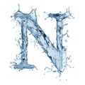 Splash of water takes the shape of the letter N, representing the concept of Fluid Typography.