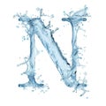Splash of water takes the shape of the letter N, representing the concept of Fluid Typography.