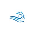 Splash Water, Wave symbol and icon Logo Template. Royalty Free Stock Photo