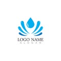 Splash Water, Wave symbol and icon Logo Template. Royalty Free Stock Photo