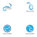 Splash Water, Wave symbol and icon Logo Template. Royalty Free Stock Photo