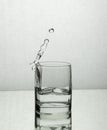 Splash of water in a whisky glass Royalty Free Stock Photo