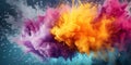 Splash of watercolor, color ink or water, colorful background, generative AI Royalty Free Stock Photo